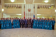 Сибирский хор выступил Совете Федерации Федерального Собрания РФ.